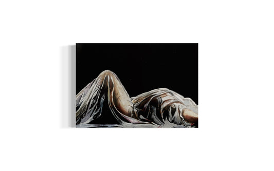 Figure draped in fabric